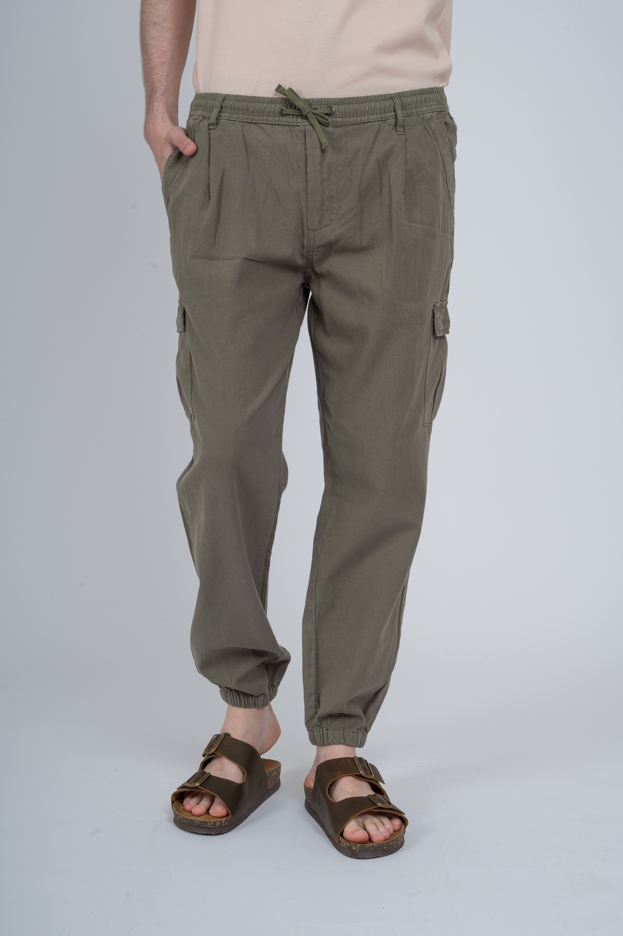 Pantalon Cargo Lino